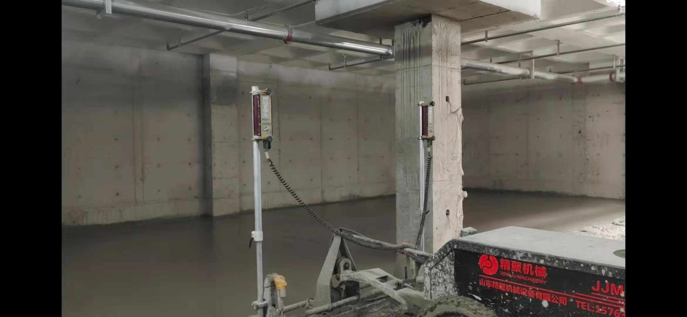 激光整平機施工現場